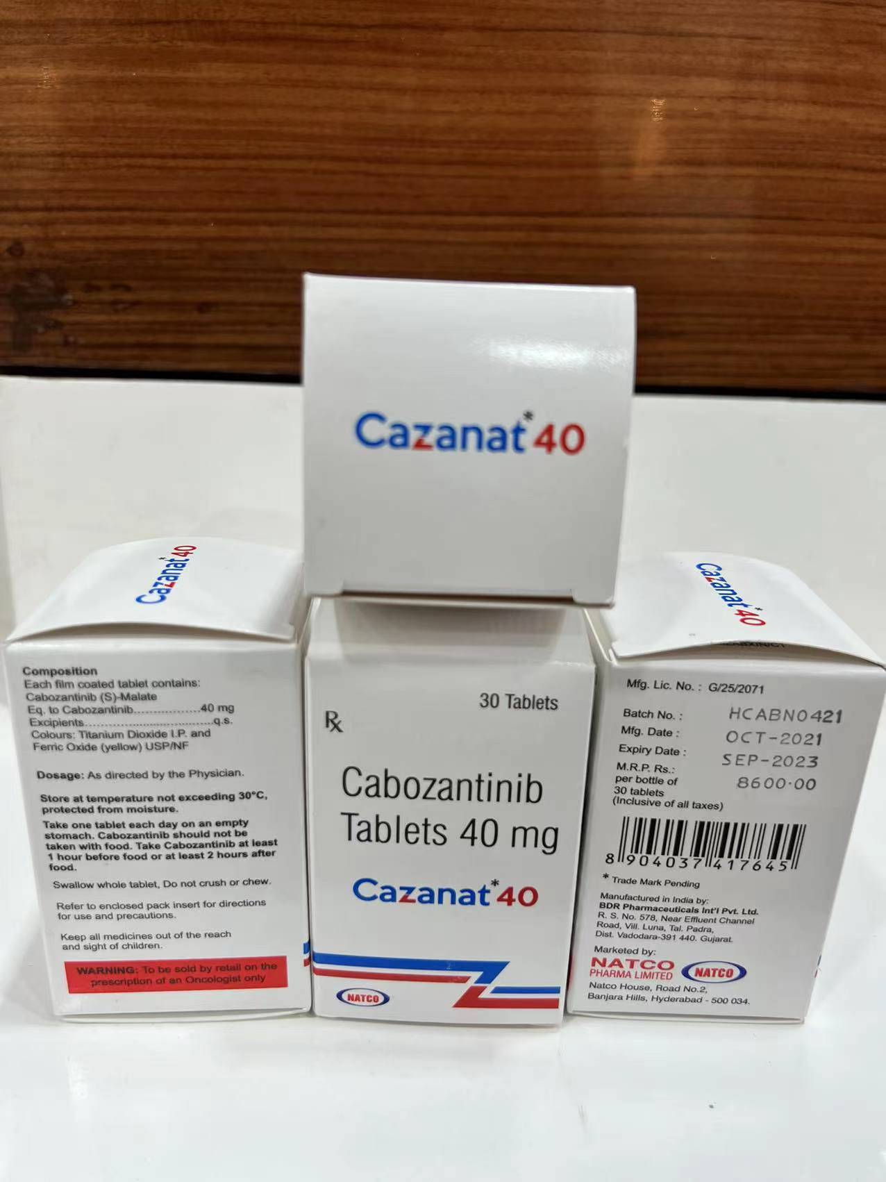 卡博替尼(cabozantinib)药物片剂说明 卡博替尼(cabozantinib)药物片剂说明